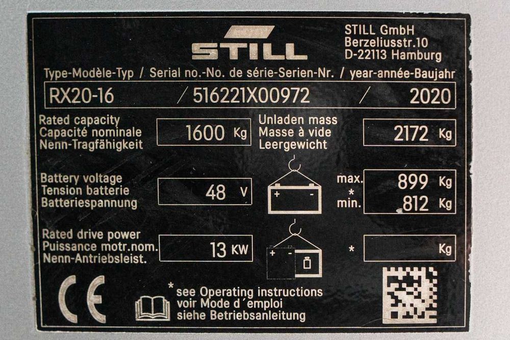 Empilhador elétrico Still RX20-16 - usado