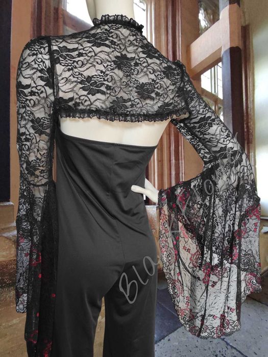 koronkowe bolerko szerokie rękawy alternative goth lolita coquette