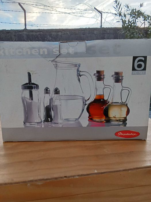 Conjunto de 6 Peças Cozinha Mesa Temperos NOVO EM CAIXA