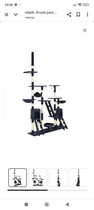 Árvore para gatos com postes arranhadores