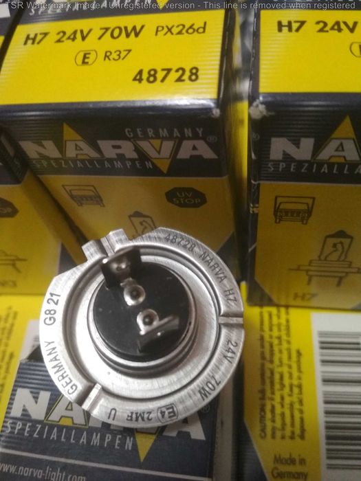 Автолампы NARVA H7 24V 70W PX26d (48728) VolvoFH/FM,RENAULT,SCANIA,MAN