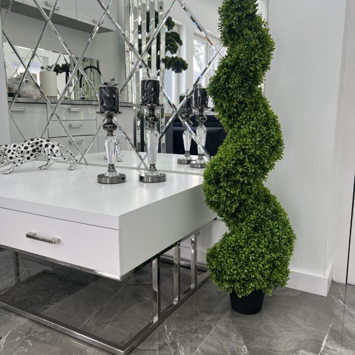 Sztuczny bukszpan spiralny jak żywy kręcony premium