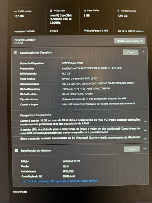Pc Gaming MSI RTX 3070