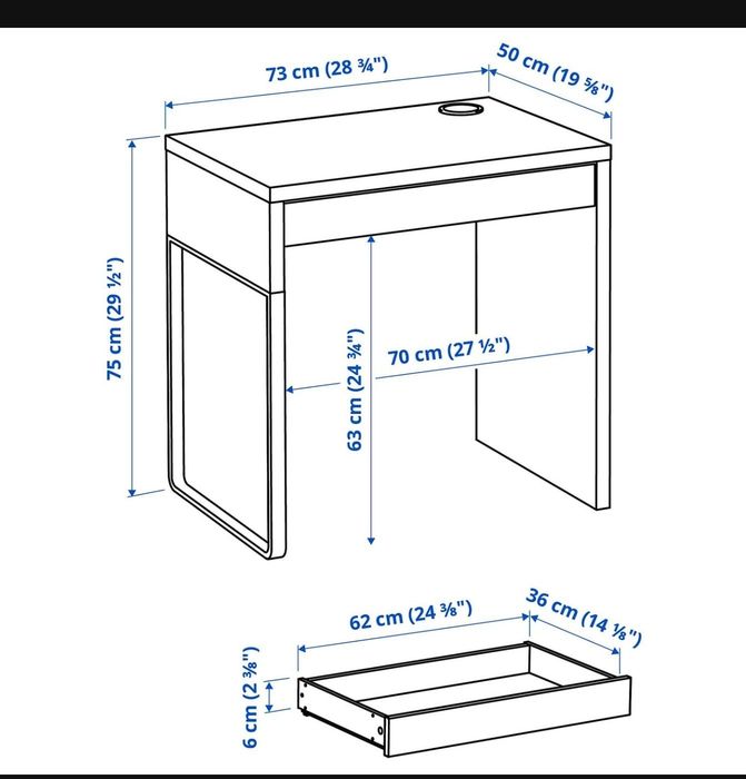 Secretaria ikea preta