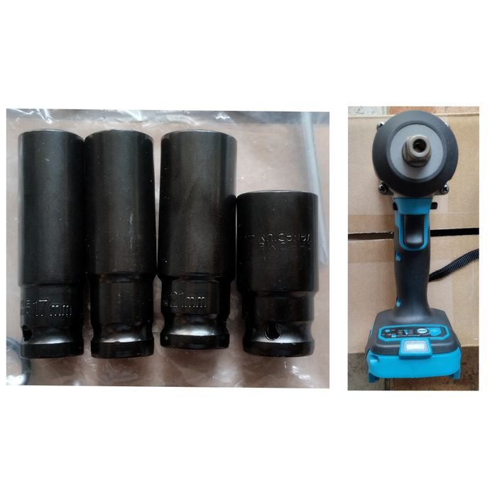 Pistola de impacto 2 baterias carregador acessórios