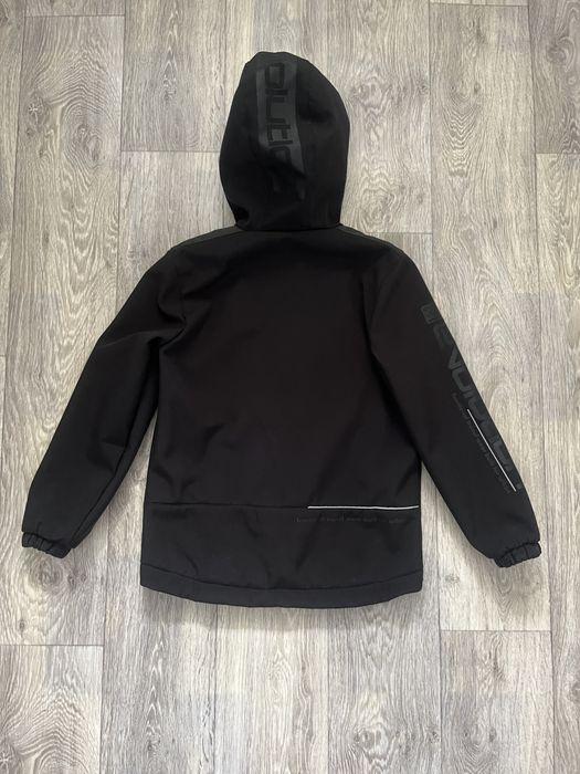Куртка softshell  софтшел демисезонная черная для мальчика, р. 134