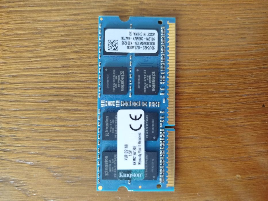 Оперативна пам'ять Kingston SODIMM DDR3L 8 ГБ 1600 МГц. 

Prom
 +1