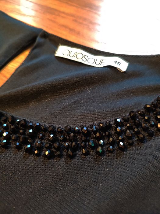 Nowa sukienka czarna Quiosque, 46, rozciągliwa