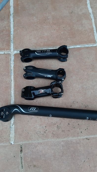 1 espigâo e 3 avanços para bicicleta