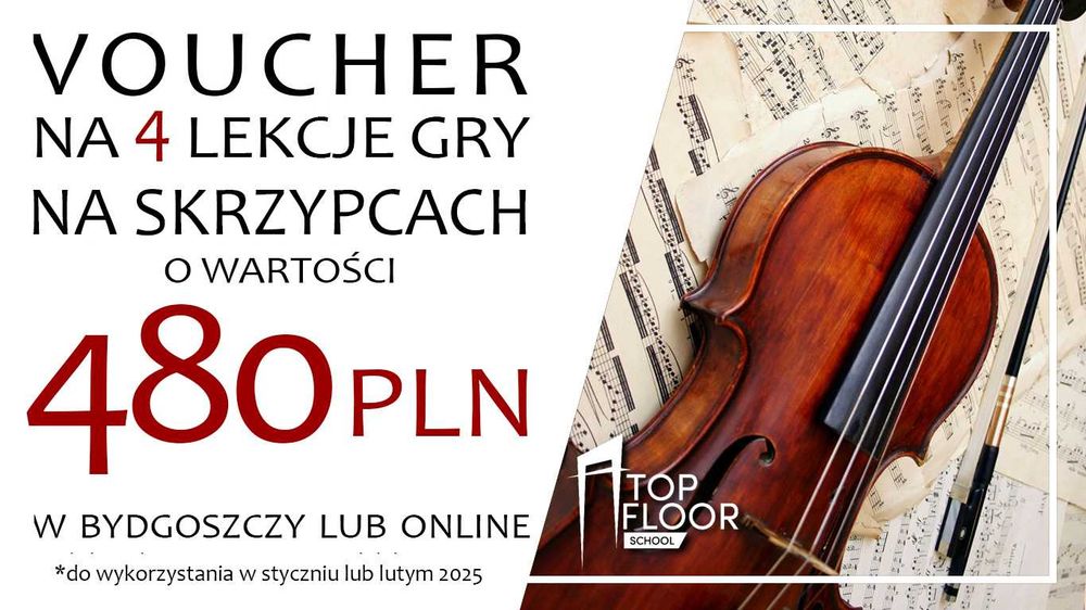 Voucher na 1 lekcję gry na skrzypcach