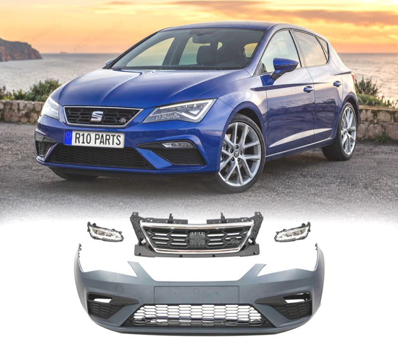 PARA-CHOQUES FRONTAL SEAT LEON 13-19 LOOK FR + FAROIS DE NEVOEIRO