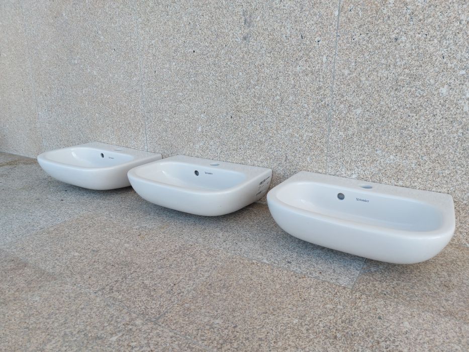 3 Lavatórios Brancos Duravit Novos 45 x 34 cm