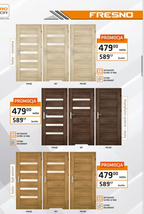 drzwi wewnętrzne  pokojowe łazienkowe ramowe