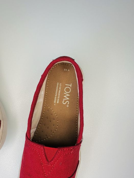 Червоні дитячі кеди сліпони toms 31 розміру