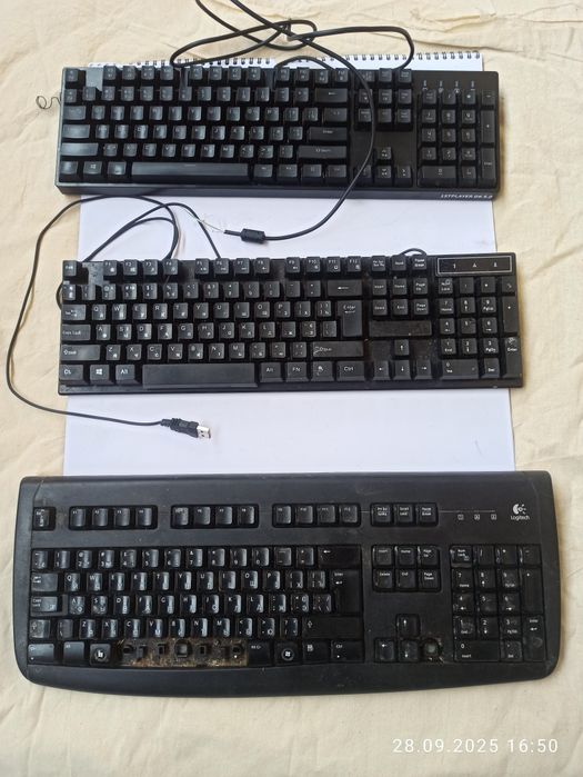 Logitech, DK5.0, Grunhelm,A4Tech, різні, клавиатура, Позняки що