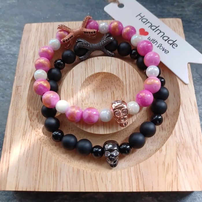 Bransoletki z kamienia naturalnego dla niej i dla niego Handmade