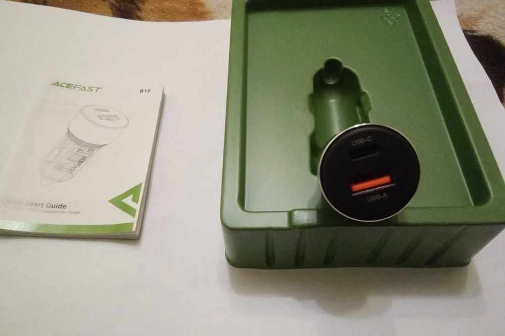 ACEFAST 60W підтримка швидкої зарядки (USB-A+USB-C)