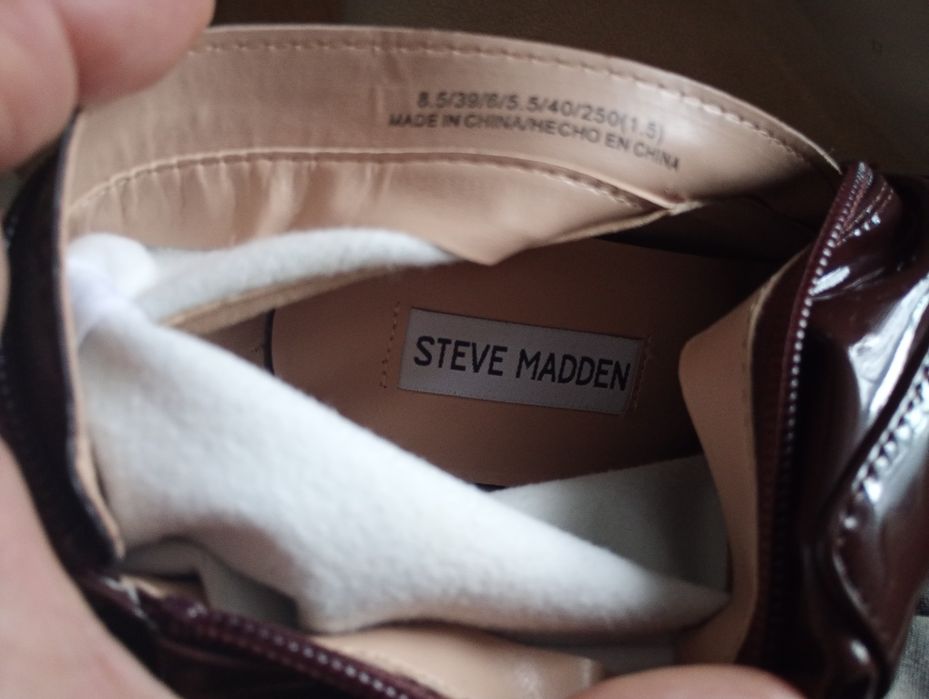 Lakierowane lateksowe mega długie kozaki Steve Madden Vava HIT!