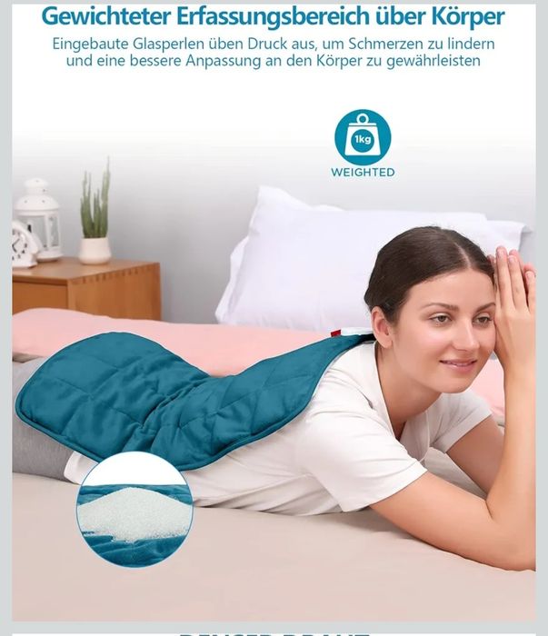 Comfytemp Weighted poduszka grzewcza 30cmx60cm z mikroprłami szklanymi