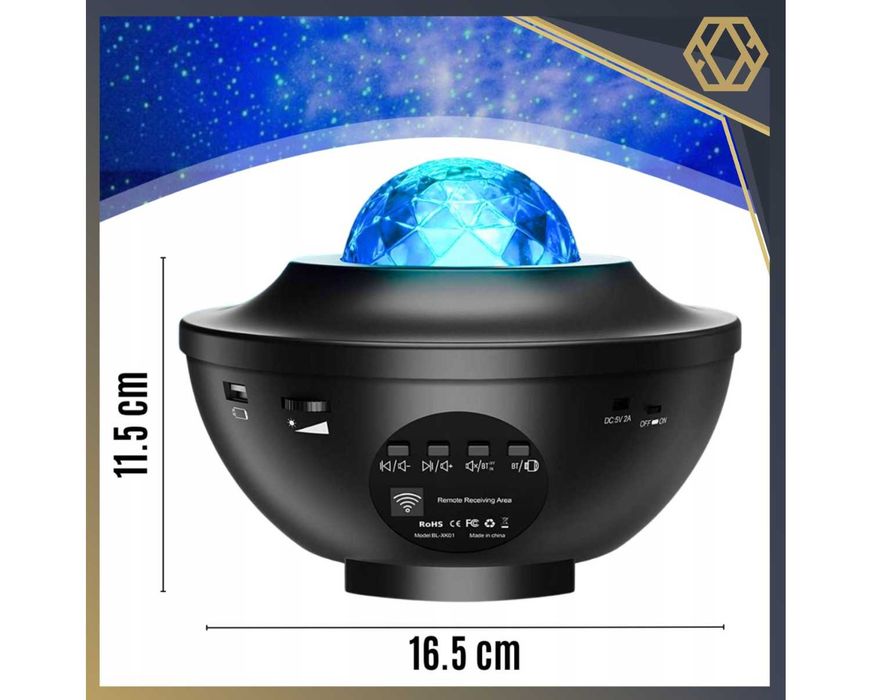 Projektor Gwiazd dla Dzieci Rzutnik Kosmosu Głośnik Bluetooth + Pilot