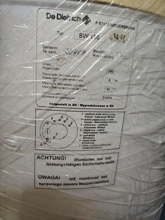 De Dietrich bufor 100 litrów + naczynie przeponowe