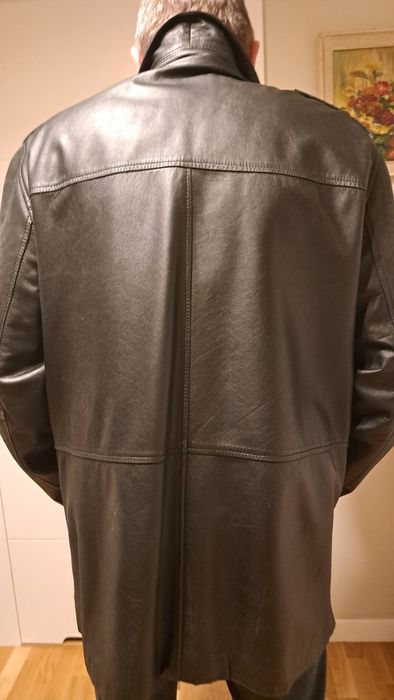 Oryginalna kurtka skórzana,  czarna rozmiar 54/56