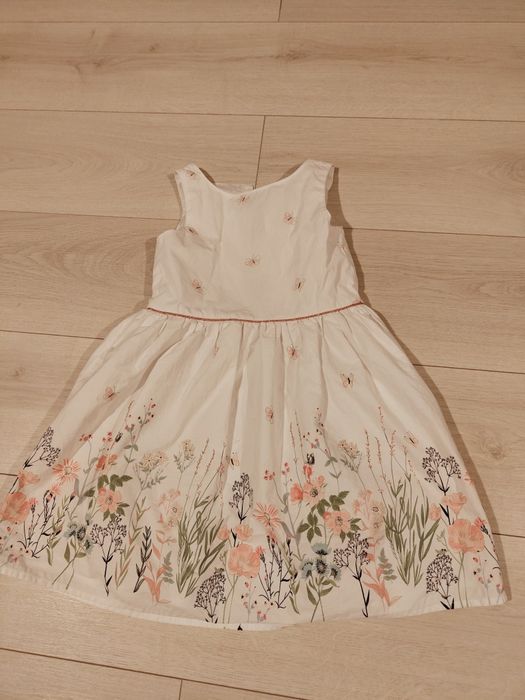 Sukienka wiosenna kwiaty Wielkanoc r. 116 (primark)