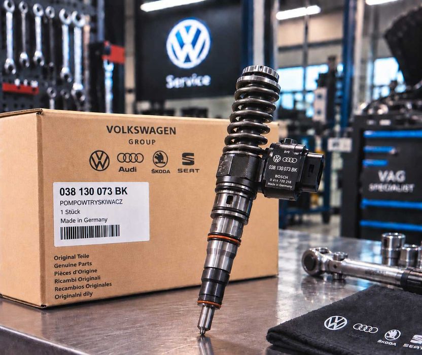 Pompowtryskiwacz 038130073BK 2.0 TDi Vw Audi Skoda Seat Gwarancja