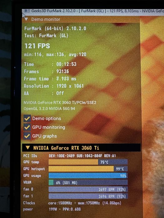 Відеокарта RTX 3060Ti 8 GB ASUS