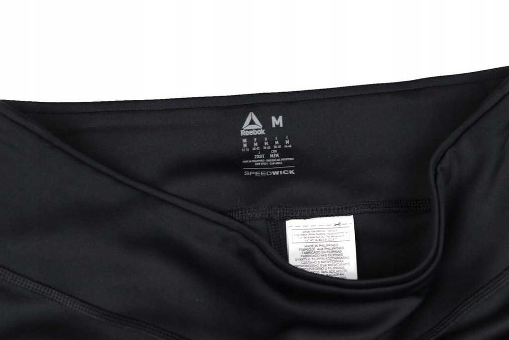 Reebok speedwick sportowe legginsy czarne 3/4 M