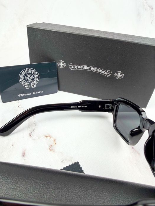 ‼️ Нові ‼️ Сонцезахисні Окуляри Chrome Hearts / Прямокутні окуляри Хром Хартс від сонця