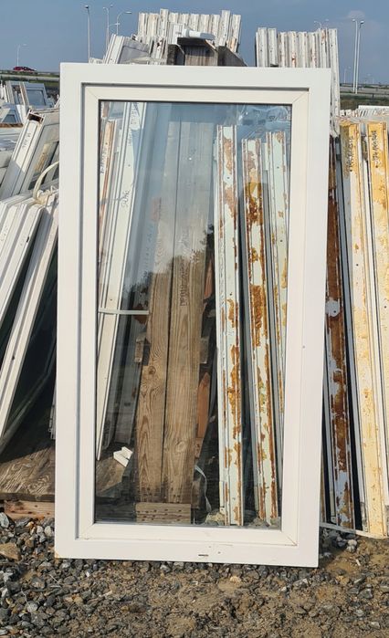 OKNA KacprzaK OKNO PCV 79X160 Używane Plastikowe Białe Lider Okna OLX