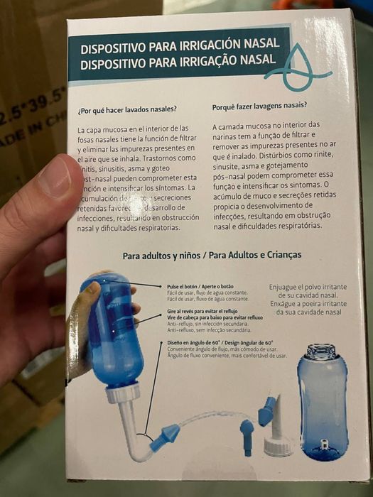 Irrigador Nasal + Recargas de Sal (concorrente Rhinodouche) Registado