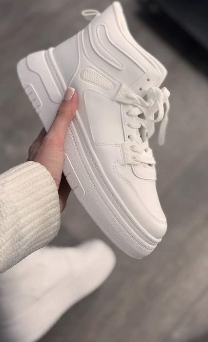 Кросівки білі жіночі хайтопи 2 моделі нові