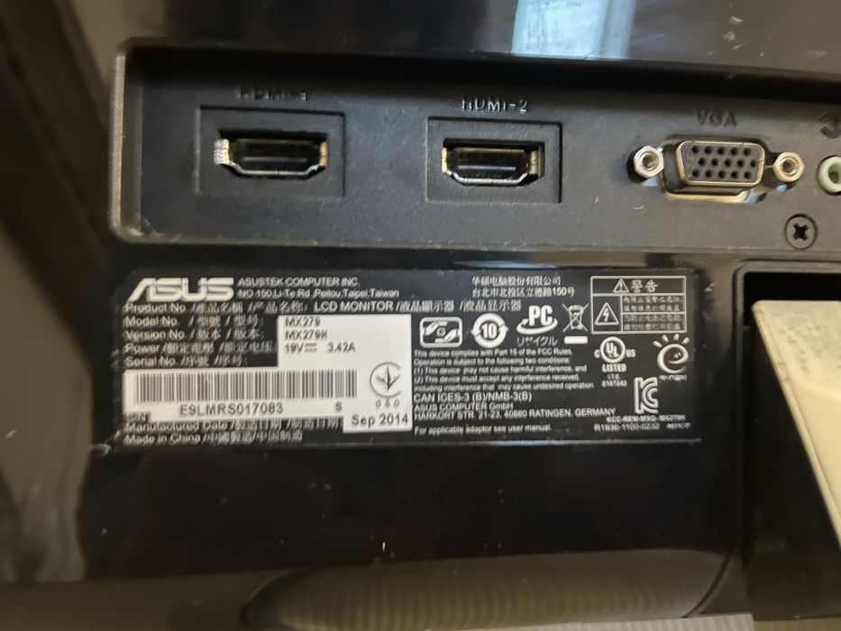 Monitor Asus 27"