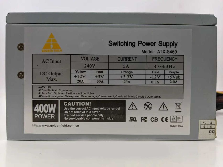 Switching Power Golden Field ATX-S460, блок