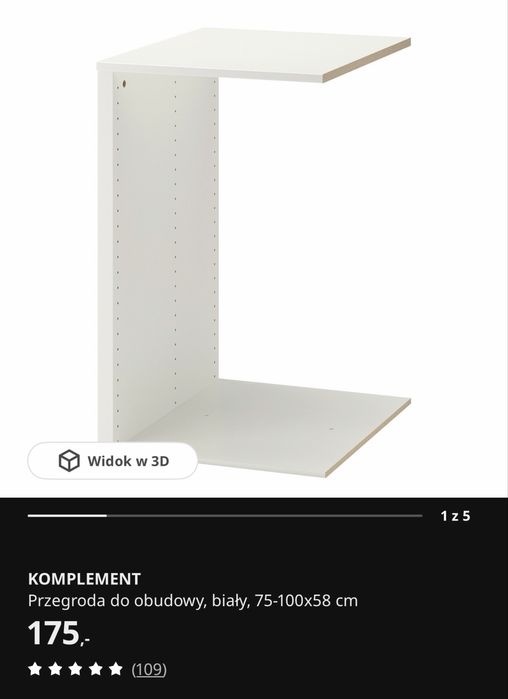 Ikea pax komplement przegroda