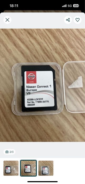 NISSAN Cartão GPS Connect 1 Europa v9