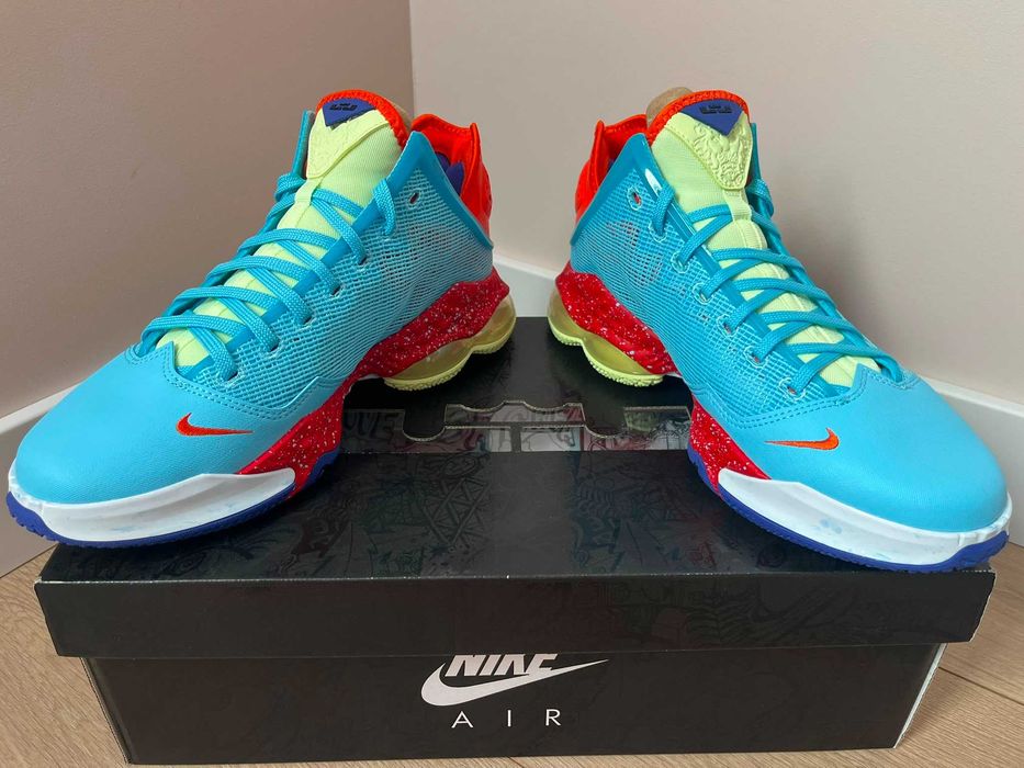 Oryginał Nike LeBron 19 Low Blue Chill Volts | Rozmiar 44 | NOWE DS NBA OKAZJA