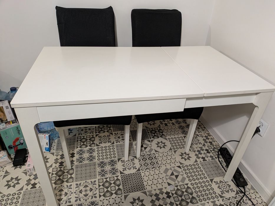 Stół rozkładany biały Ikea