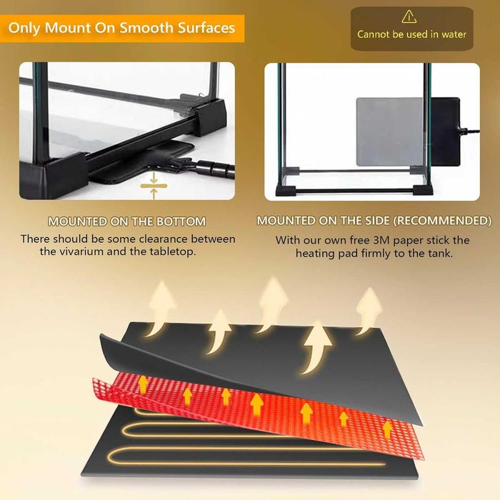 Mata grzewcza do terarium 15x20cm 11w.