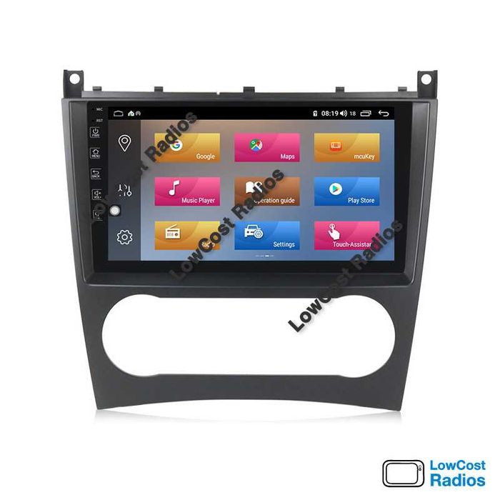 Auto Rádio GPS ANDROID 9' MERCEDES C W203 e W209 | 2004 a 2006 | APPS | CARPLAY • ANDROID AUTO