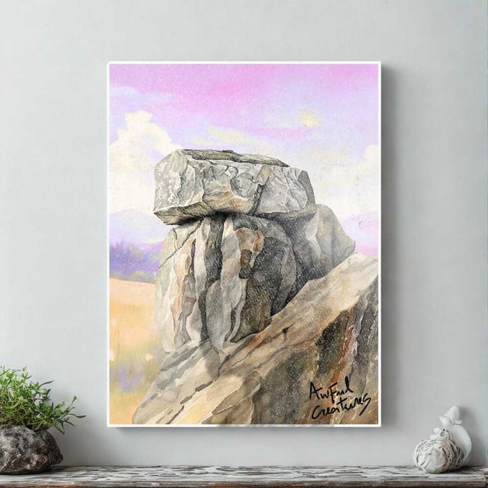 Aluminum Print 60x80 "Just, a rock" — Original 1/1 Conceptual Wall Art