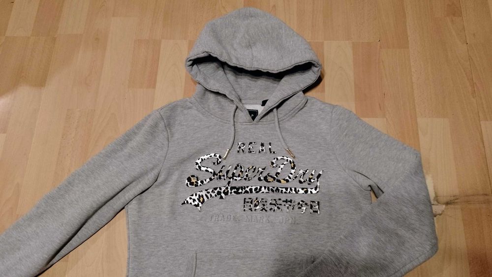 Damska bluza SUPERDRY r.M szara stan bardzo dobry
