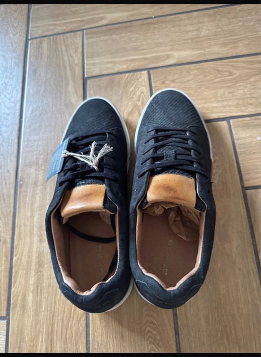 Buty skórzane czarne męskie