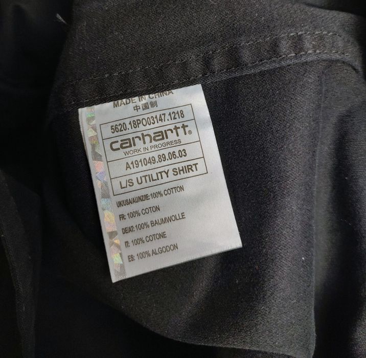 CARHARTT__bluza / koszula (S / M) utility workwear military USA / czarna