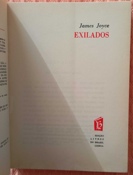 Exilados, James Joyce