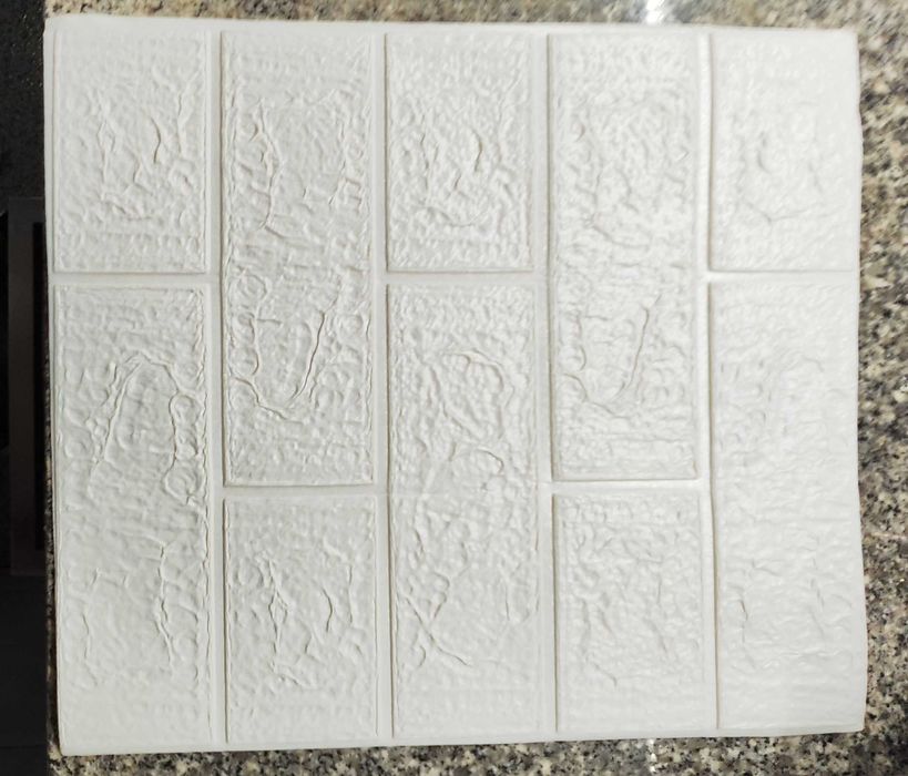 Papel de parede com relevo 3D, efeito tijolos, medidas 39cmx34cm