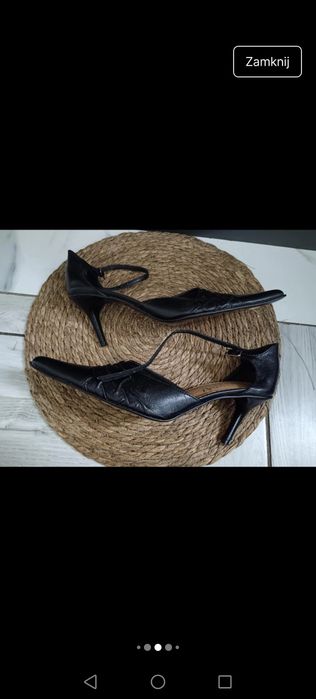 Szpilki wysokie czarne boho Vintage eleganckie retro lekkie wygodne
