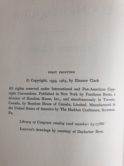 Livro - The  Oysters of Locmariaquer, ELEANOR CLARK 1964 First Edition